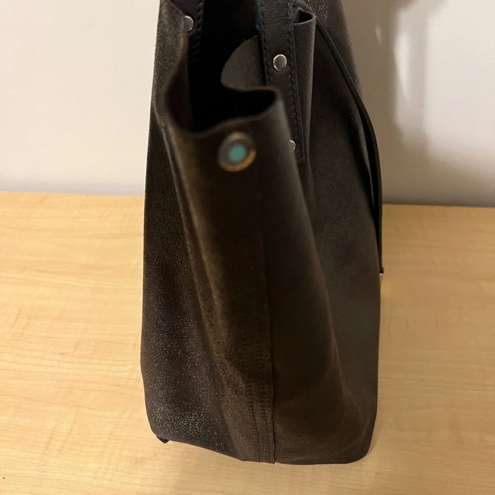Tiffany Bronze Leather Tote Bag